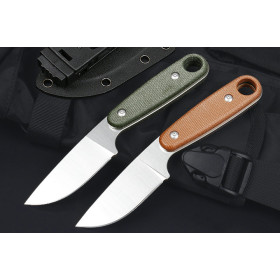14C28N Blade Flax Handle Full Tang Tactical Fixed Blade Knife UD406698